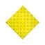 Плитка тактильная (непреодолимое препятствие, конусы шахматные) ПУ (желтая) самоклеящаяся 300х300х4 мм