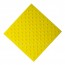 Плитка тактильная (непреодолимое препятствие, конусы шахматные) ПУ (желтая) самоклеящаяся 500x500x4 мм