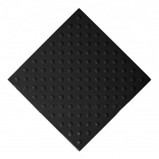 Плитка тактильная (непреодолимое препятствие, конусы шахматные) ПУ (черный) самоклеящаяся 500x500x4 мм
