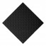 Плитка тактильная (непреодолимое препятствие, конусы шахматные) ПУ (черный) самоклеящаяся 500x500x4 мм
