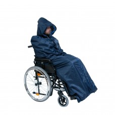 Плащ-чехол утепленный для инвалидов-колясочников (без рукавов с капюшоном)