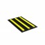 Тактильная плитка из холодного пластика контрастная со сменными рифами (направление движения, зона получения услуг) 180х300 черный/желтый