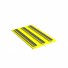 Тактильная плитка из холодного пластика контрастная со сменными рифами (направление движения, зона получения услуг) 180х300 желтый/черный
