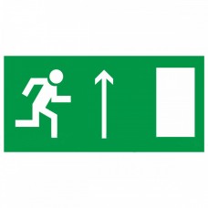 Пиктограмма E 11 Направление к эвакуационному выходу прямо (правосторонний)