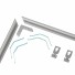 Алюминиевый профиль 200x300 мм, серебро