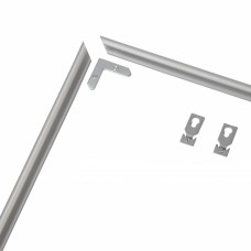 Алюминиевая рамка для обрамления печатных изделий серебро матовое 10 мм
