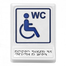 Пиктограмма с дублированием информации по системе Брайля «Туалет для инвалидов на кресле-коляске» (902-0-NGB-V6-C)