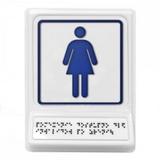 Пиктограмма с дублированием информации по системе Брайля «Женский туалет» (902-0-NGB-G6-C)