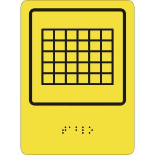 СП-21 Пиктограмма с дублированием информации по системе Брайля. Табло, полноцвет, ПВХ