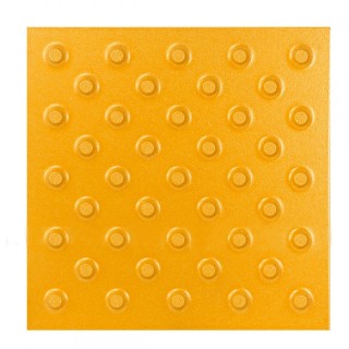 Плитка тактильная керамогранит (конусы шахматные) 2 категория (желтая) 300х300 мм