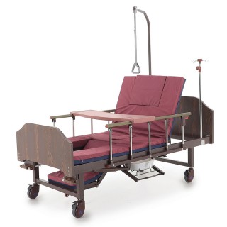 Кровать механическая Med-Mos YG-6 (ЛДСП венге) с туалетным устройством, функцией "кардио-кресло"