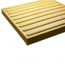 Плитка тактильная (направление движения, полоса) бетон (жёлтая) 500х500х55 мм