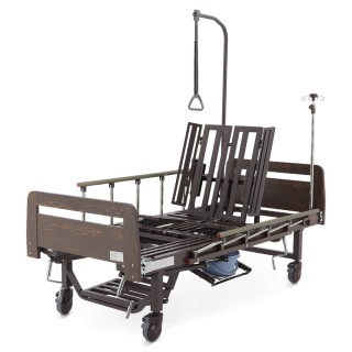 Кровать механическая Med-Mos YG-5 (ЛДСП венге) с боковым переворачиванием и туалетным устройством