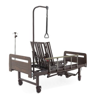 Кровать механическая Med-Mos YG-5 (ЛДСП венге) с боковым переворачиванием и туалетным устройством