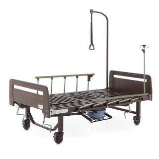 Кровать механическая Med-Mos YG-5 (ЛДСП венге) с боковым переворачиванием и туалетным устройством