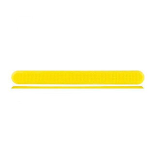 Полоса тактильная без штифта рифление-насечки (направление движения, зона получения услуг) ПВХ (желтая) 290x30x5 мм