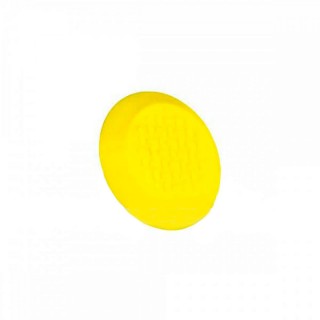 Конус тактильный без штифта рифление-насечка (преодолимое препятствие, поле внимания, непреодолимое препятствие) ПВХ (жёлтый) 35x35x5 мм