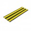 Лента тактильная направляющая ПВХ (3 желтые полосы на черной основе) 4х180 мм