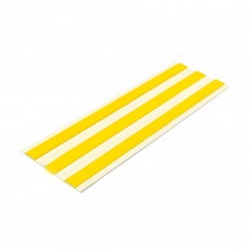 Лента тактильная направляющая ПВХ (3 желтые полосы на белой основе) 4х180 мм