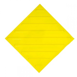Плитка тактильная (смена направления движения, диагональ) ЭКОПВХ (желтая) 500х500х4 мм