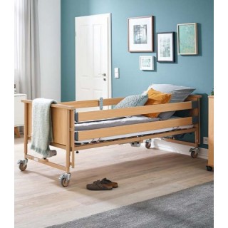 Кровать электрическая Burmeier Dali Standard c деревянными декоративными панелями