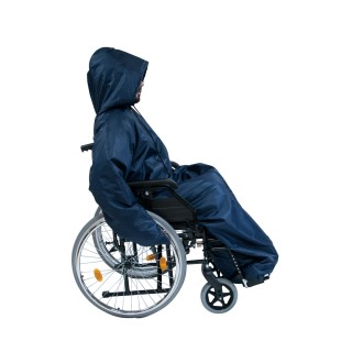 Плащ-чехол утепленный для инвалидов-колясочников (с рукавами и капюшоном)