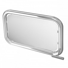 Зеркало поворотное, для МГН, трамобезопасное, нержавеющая сталь, 40х60 см