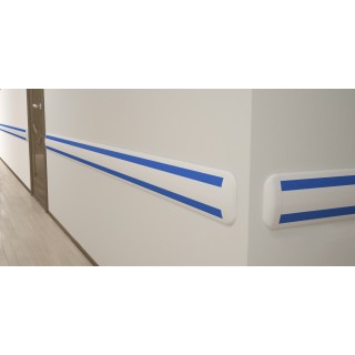 Отбойник стены полукруглый Горизонт H180, синего цвета (50229-1-1-BL)