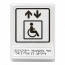 Пиктограмма с дублированием информации по системе Брайля на наклонной площадке «Лифт для инвалидов на креслах-колясках» 240х180х30 мм