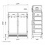 Шкаф стерильного хранения с распашными дверями и лампами УФО LAMSYSTEMS 2R-S.420-12