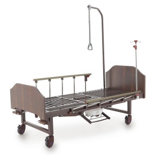 Кровать механическая Med-Mos YG-6 (ЛДСП венге) с туалетным устройством, функцией "кардио-кресло"