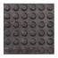 Плитка тактильная (преодолимое препятствие, конусы линейные) керамогранит (черная) 300х300х15 мм