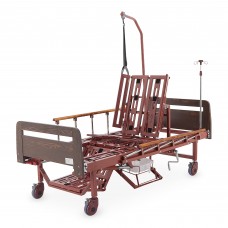 Кровать механическая Med-Mos YG-5 (ММ-5124Д-01) с боковым переворачиванием, туалетным устройством и функцией «кардио-кресло»
