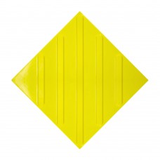 Плитка тактильная (смена направления движения, диагональ) 300х300х4, ПУ, желтый  50245-4-PU-300x300x4-Y