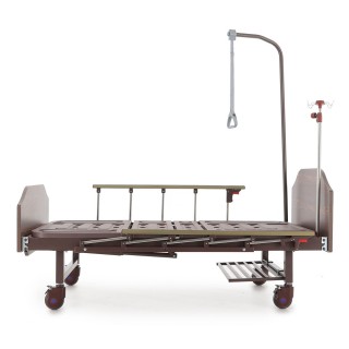 Кровать механическая Med-Mos Е-8 (MM-2024Н-02) 2 функции, ЛДСП с полкой и обеденным столиком