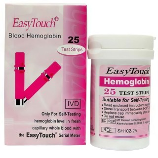 Тест-полоски EasyTouch на гемоглобин №25
