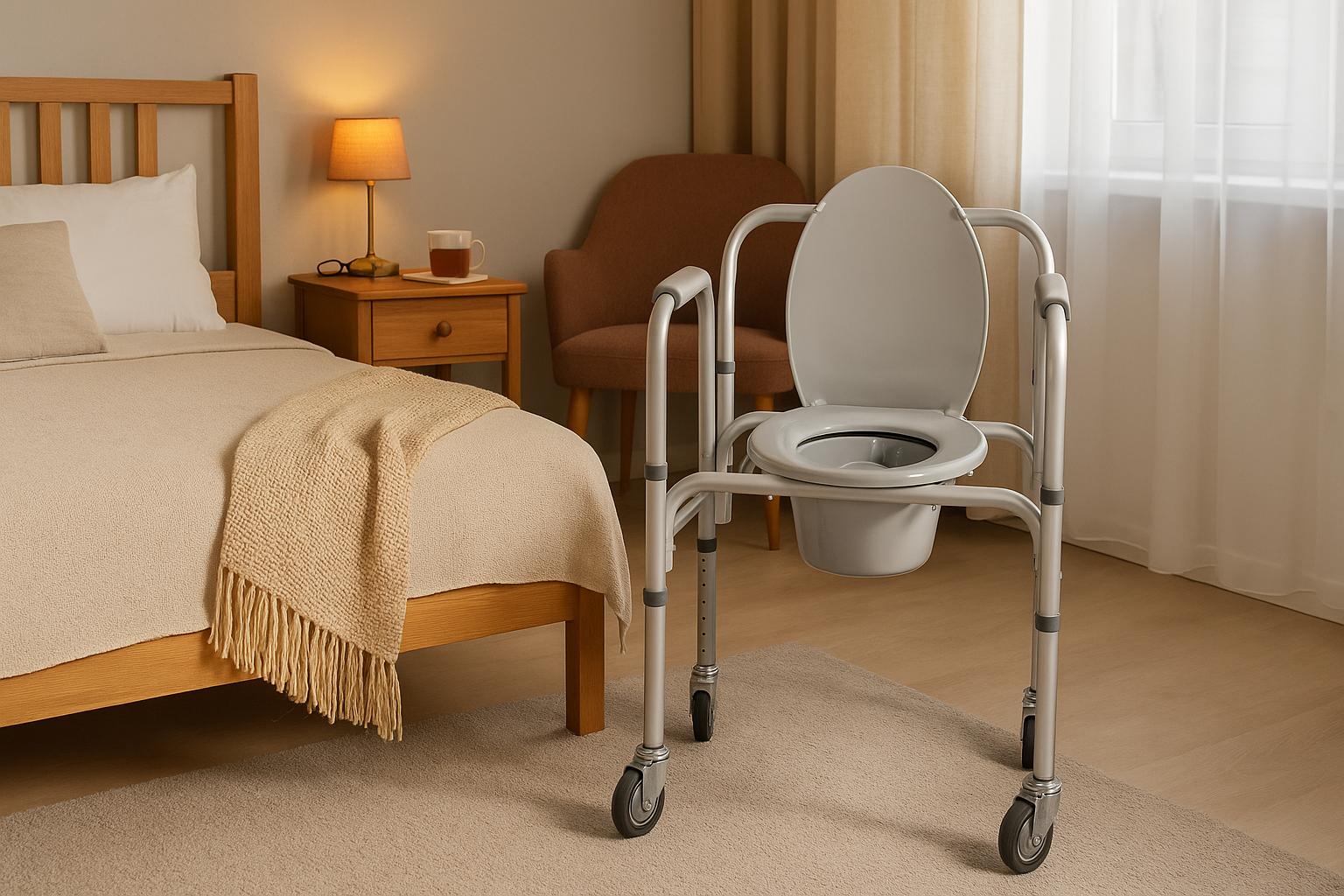 Кресло-туалеты на колесах для инвалидов