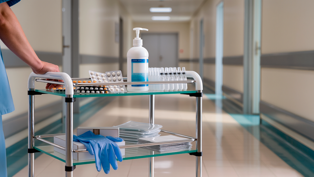 Инструментальные столики в медучреждениях