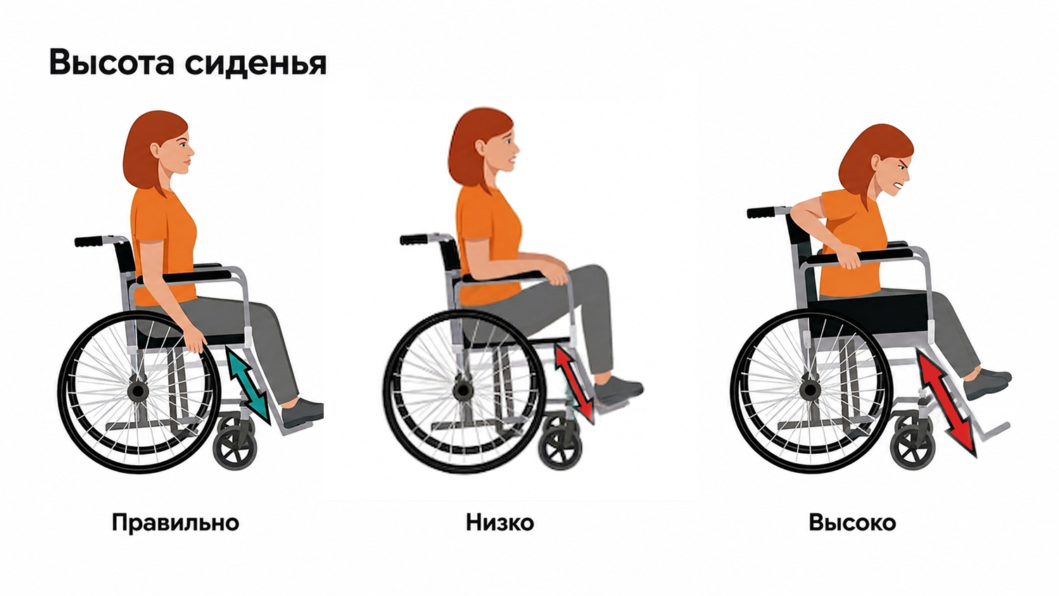 Высота сидения инвалидной коляски