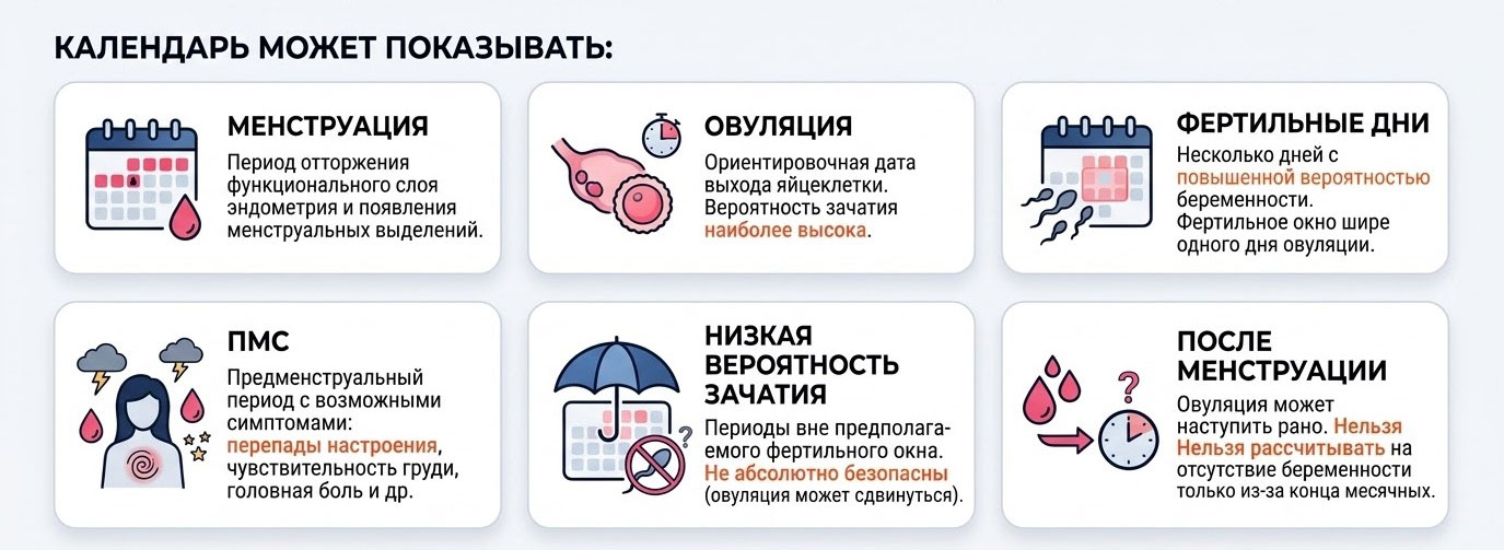 калькулятор менструального цикла онлайн
