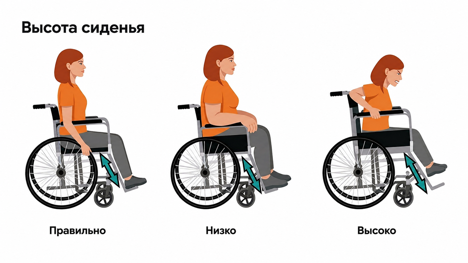 Высота сидения инвалидной коляски